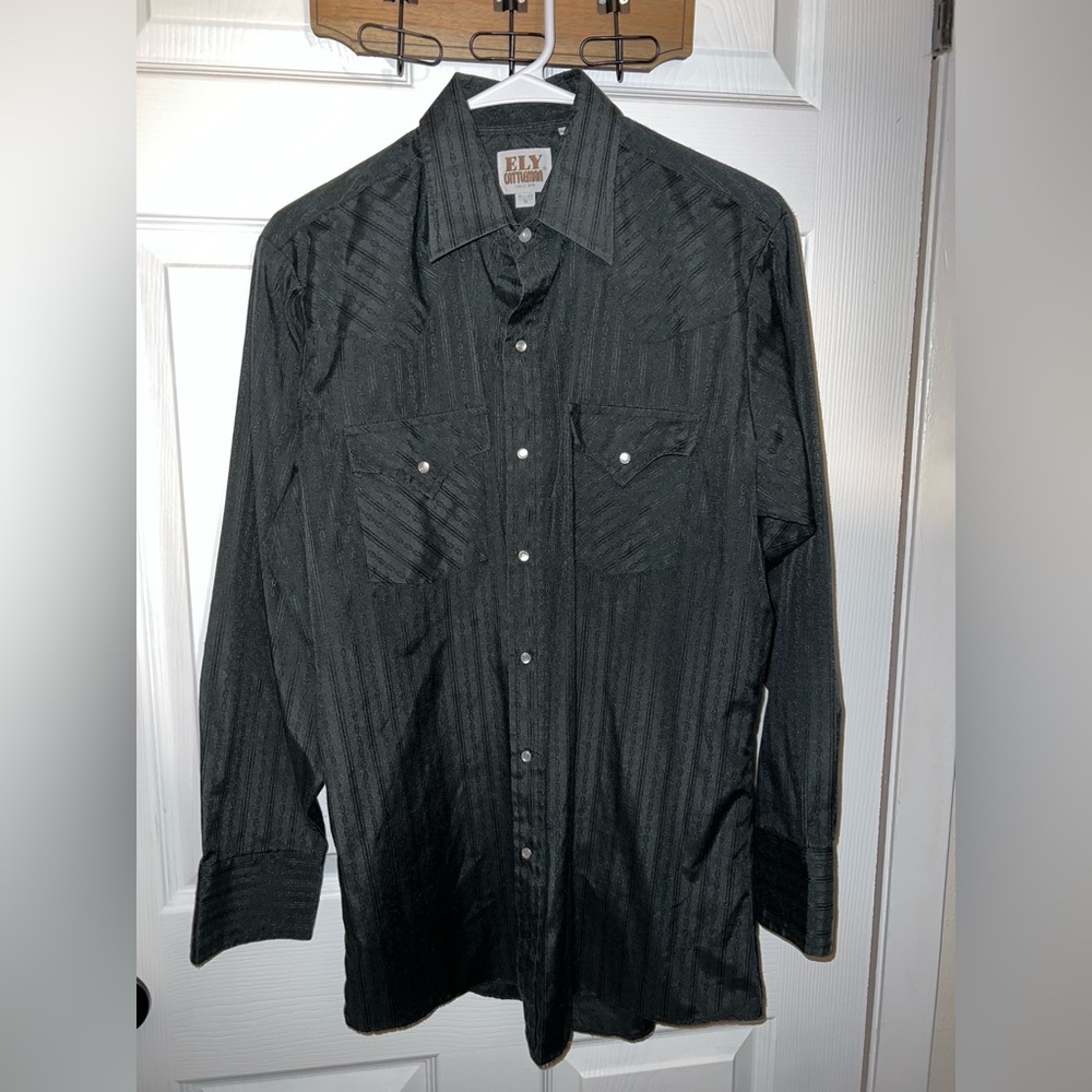 Black button down